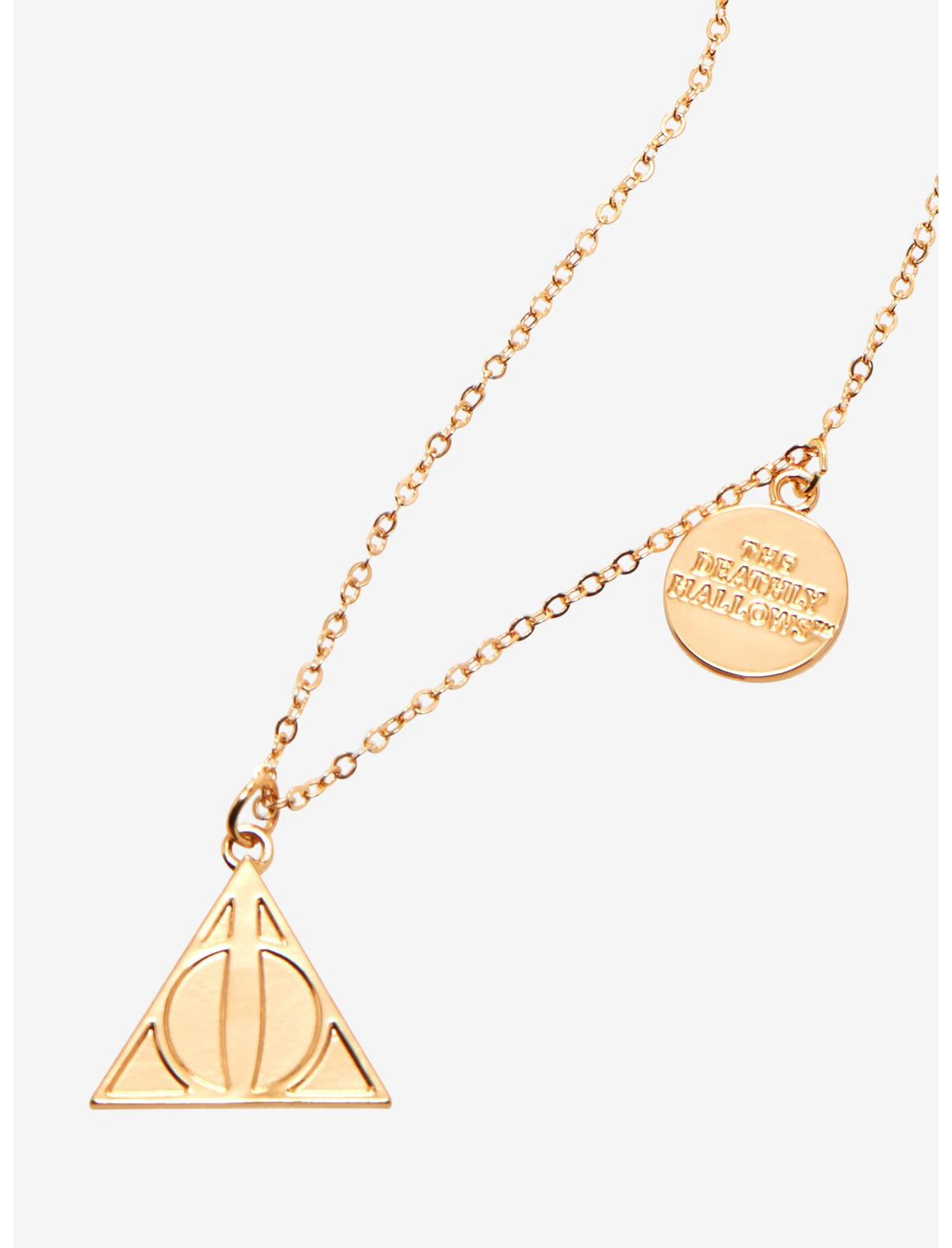 Amazon.com: Official Harry Potter Deathly Hallows Necklace by The Carat  Shop : Harry Potter: Clothing, Shoes & Jewelry